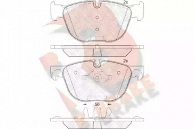 R BRAKE rb1919 -  Комплект тормозных колодок, дисковый тормоз